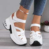 Taniae - gepolsterte orthopädische Keilsandalen – Weiß