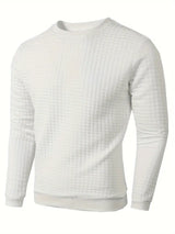 Beckham | Bohemian Plaid Langarm Pullover – Weiß