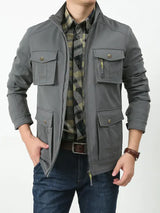 Robuste und wetterfeste Herren-outdoorjacke aus nylon – Grau