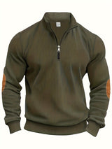 Breno™ - Eleganter Pullover mit halbem Reißverschluss – Grün