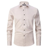Braony | Klassisches Langarmh Herrenhemd mit modernem Slim-Fit – Beige