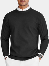 Der perfekte Rundhals-Pullover – Schwarz