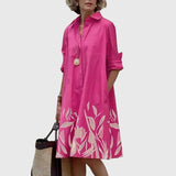 Oshadi - Elegantes Mini Kleid Mit Tasche – Rosa