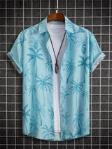 Tropisches 3D-Blumen-Hawaii-Hemd – Stil und Komfort in einem – Blau