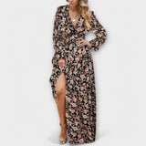 Helen - Stilvolles Abendkleid – Kaffee