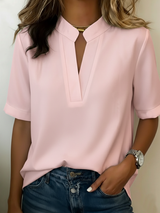 Lunvessa | Herren Kurzärmeliges Hemd – Casual Kurzarmhemd Herren – Rosa (Fast ausverkauft)