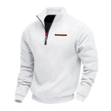 Rico - Lässiges Fleece-Sweatshirt für Herren – Weiß