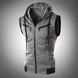 Stilvolle Slim-Fit Weste mit Kapuze - Ricardo – Dunkelgrau