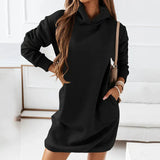 Bristol - kleid mit kapuze – Schwarz