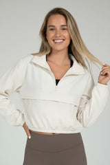 Nancy | Leichte Quarter-Zip Windbreaker-Jacke – Beige