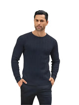 Theo – Casual Pullover für Herren – Marineblau