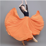 Ingrid - Langer Chiffonrock – Orange
