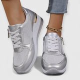 MOLLY | Komfortable Sneakers – Silber
