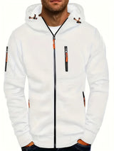 Activezip – sportlicher kapuzenpullover mit reißverschluss – Weiß