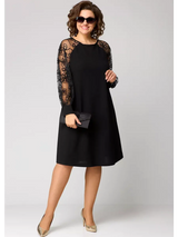 Almira™ - Klassisches Midi-Kleid für Besondere Anlässe – Schwarz