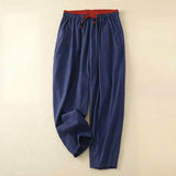 Edith | Elastischer Bund Hose – Marineblau