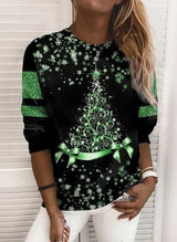 Aira – elegantes weihnachts-sweatshirt – Grün
