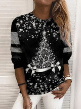 Aira – elegantes weihnachts-sweatshirt – Silber