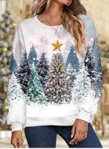 Aira – elegantes weihnachts-sweatshirt – Weiß