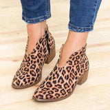 Stilvolle Damen Stiefeletten - Eveline – Leopardenmuster