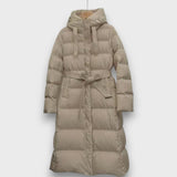 Maribel – Langer Parka mit Kapuze – Beige