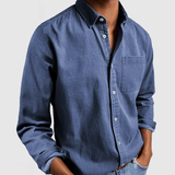 Klassisches, lässiges Button-Down-Hemd für Herren | Perfekt für alle Jahreszeiten – Blau