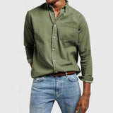 Klassisches, lässiges Button-Down-Hemd für Herren | Perfekt für alle Jahreszeiten – Grün