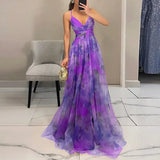 Alinna – Anmutig Fließendes Kleid – Lila