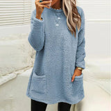 Ameli – warmer, kuscheliger pullover – Blau