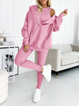 Amélie | Elegantes Sweatshirt-Set – Rose