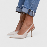 Bella - Stilvolle Orthopädische Pumps – Weißes Leder