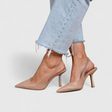 Aniya – Pumps Mit Spitzer Zehenpartie Und Fersenriemen – Hellrosa