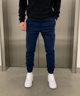 Laurent | Stilvolle und praktische Cargo-Jogger – Blau