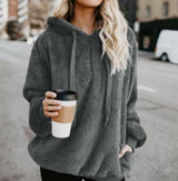 Hilanie – wärmerer, lässigerer kapuzenpullover – Grau