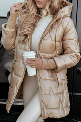 Amela | Warme Herbstjacke aus Baumwollmix – Khaki