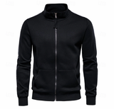 Aurelius | Herren Sweatjacke mit Stehkragen – Schwarz
