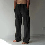 Arthur - Baggy-Leinenhose für Herren – Schwarz