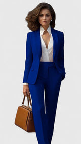 Azalea | Damen Business Hosenanzug Set – Blau