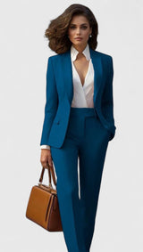 Azalea | Damen Business Hosenanzug Set – Dunkel Blau