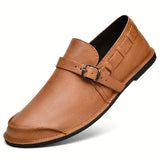 Efraim - Bequeme Slipper im Retro Stil – Braun