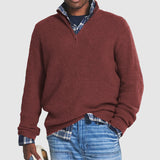 Pullover Herren Mit Reißverschluss | Business Casual Stil – Rot