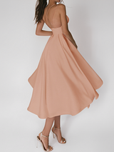 Tatiana - Spaghetti-Kleid – Aprikose