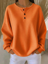 Bryony | Locker Sitzender Pullover – Orange