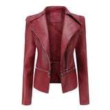 Stilvolle Lederjacke - esra – Rot