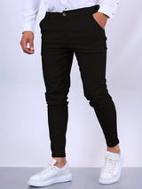 Herren Hose Slim Fit | Leicht Tragbar – Schwarz