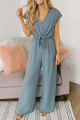 Dixie - Robuster, geradliniger Jumpsuit – Hellblau