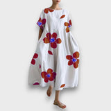 Flavina – Sommerkleid mit floraler Leichtigkeit – Rot