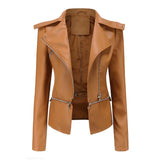 Stilvolle Lederjacke - esra – Kamel