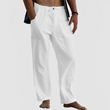 Jovan - Bequeme Sommerhose für Herren mit Kordelzug – Weiß