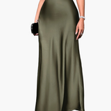 Damen Elegante Lange Rock – Festliche und Abendnutzung – Grün